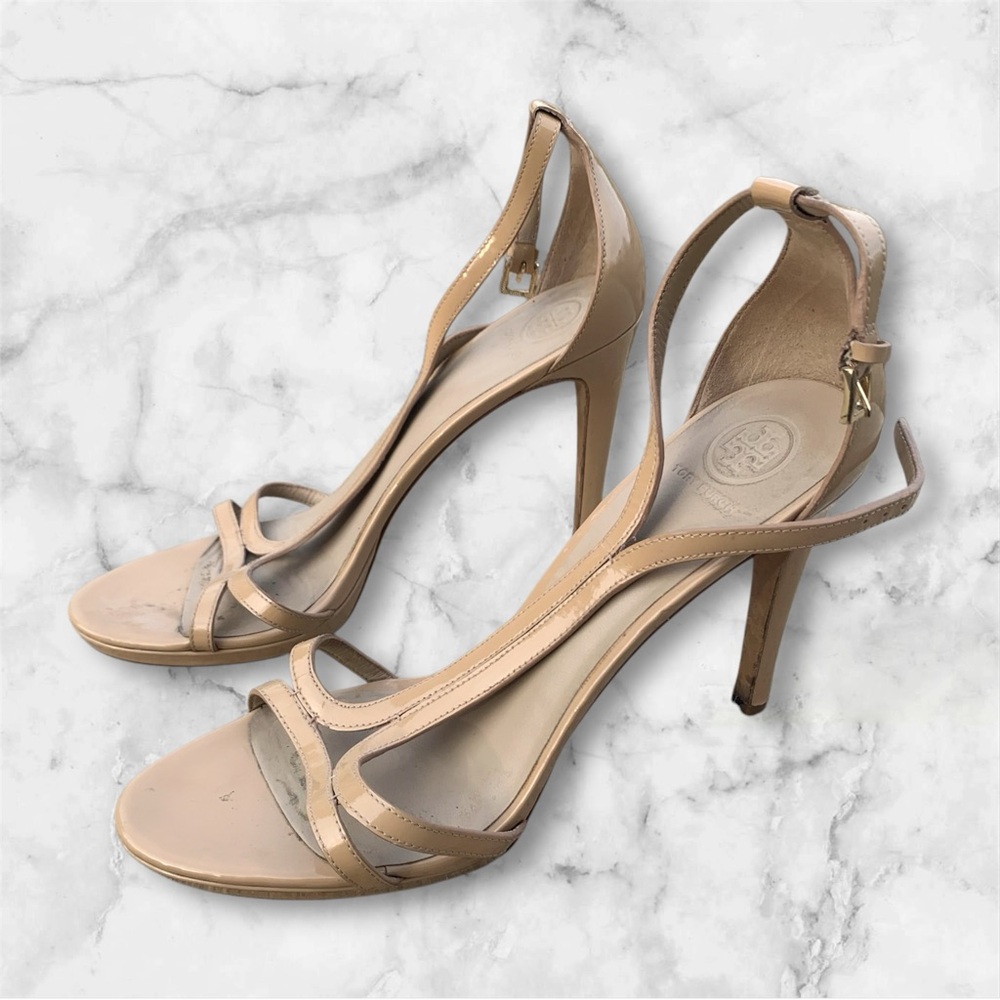 Tory Burch Patent Leather Strap Heels 9